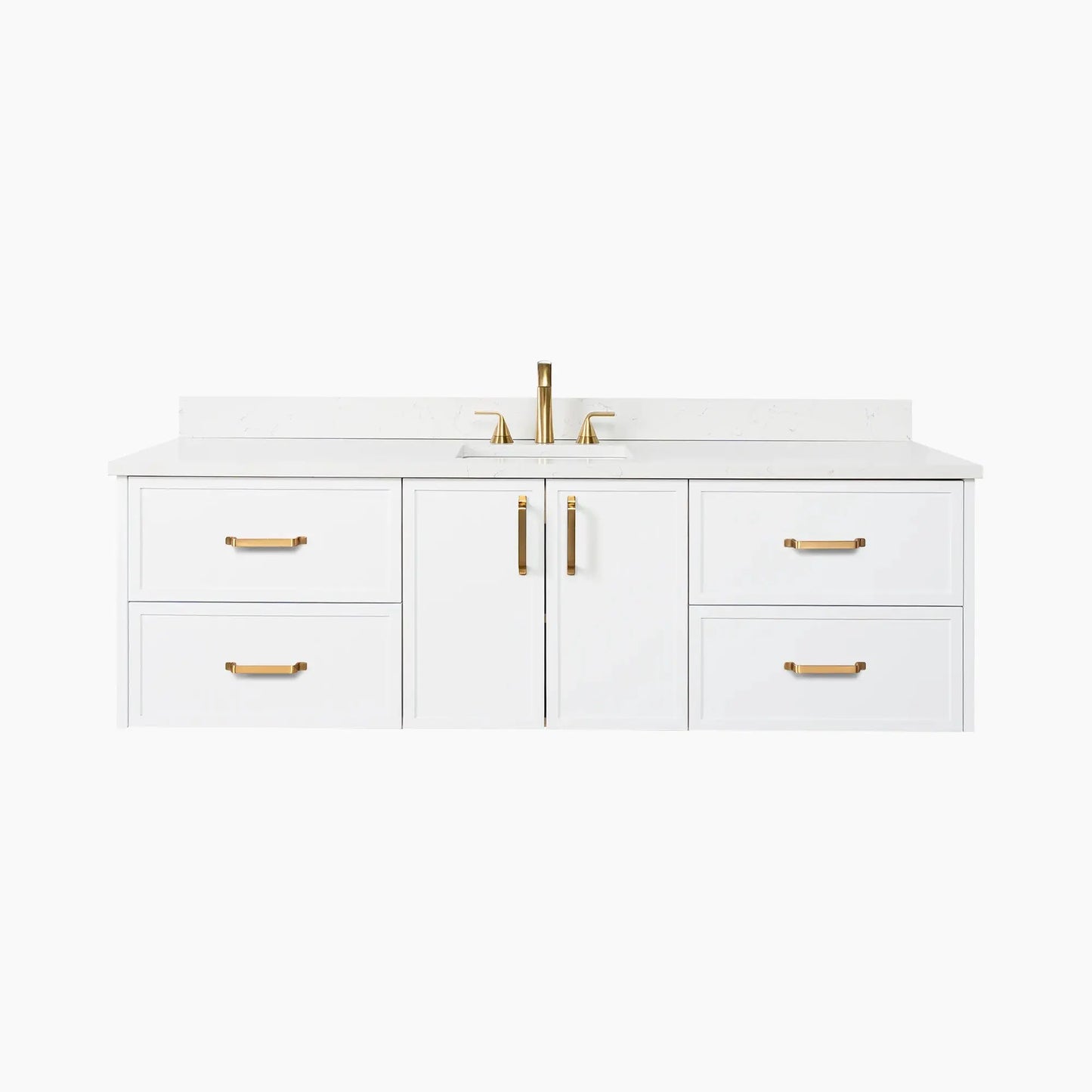 Cape Breton SLIM 72" Wall Mount Satin White Bathroom Vanity Teodor Bathroom Vanity Canada