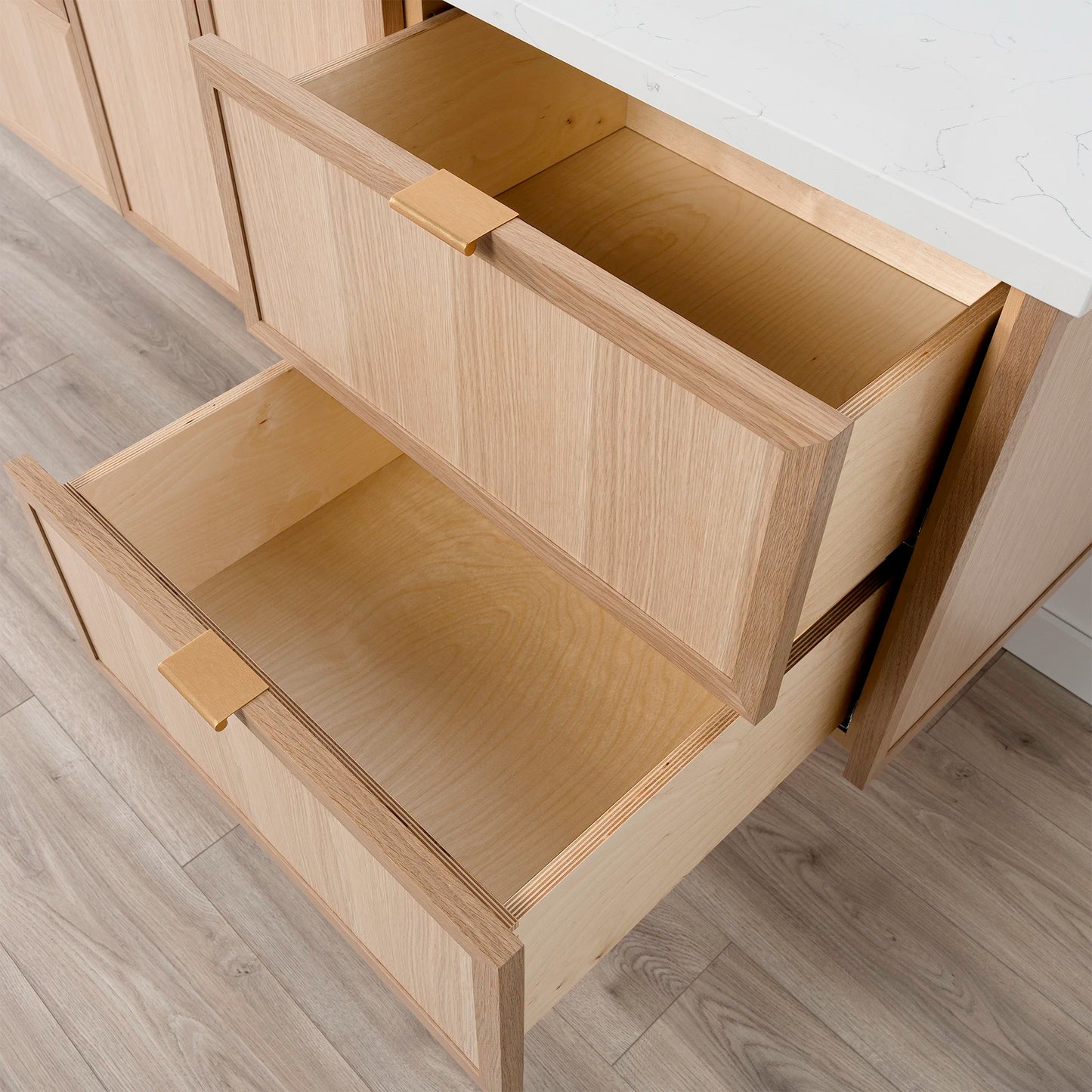 Cape Breton 72" Wall Mount White Oak Bathroom Vanity