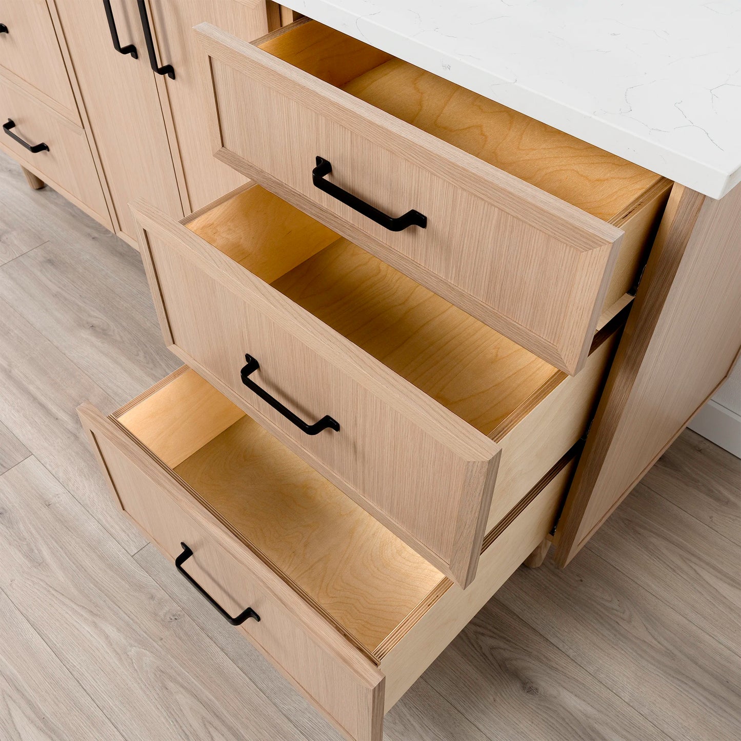 Cape Breton SLIM 72" White Oak Bathroom Vanity