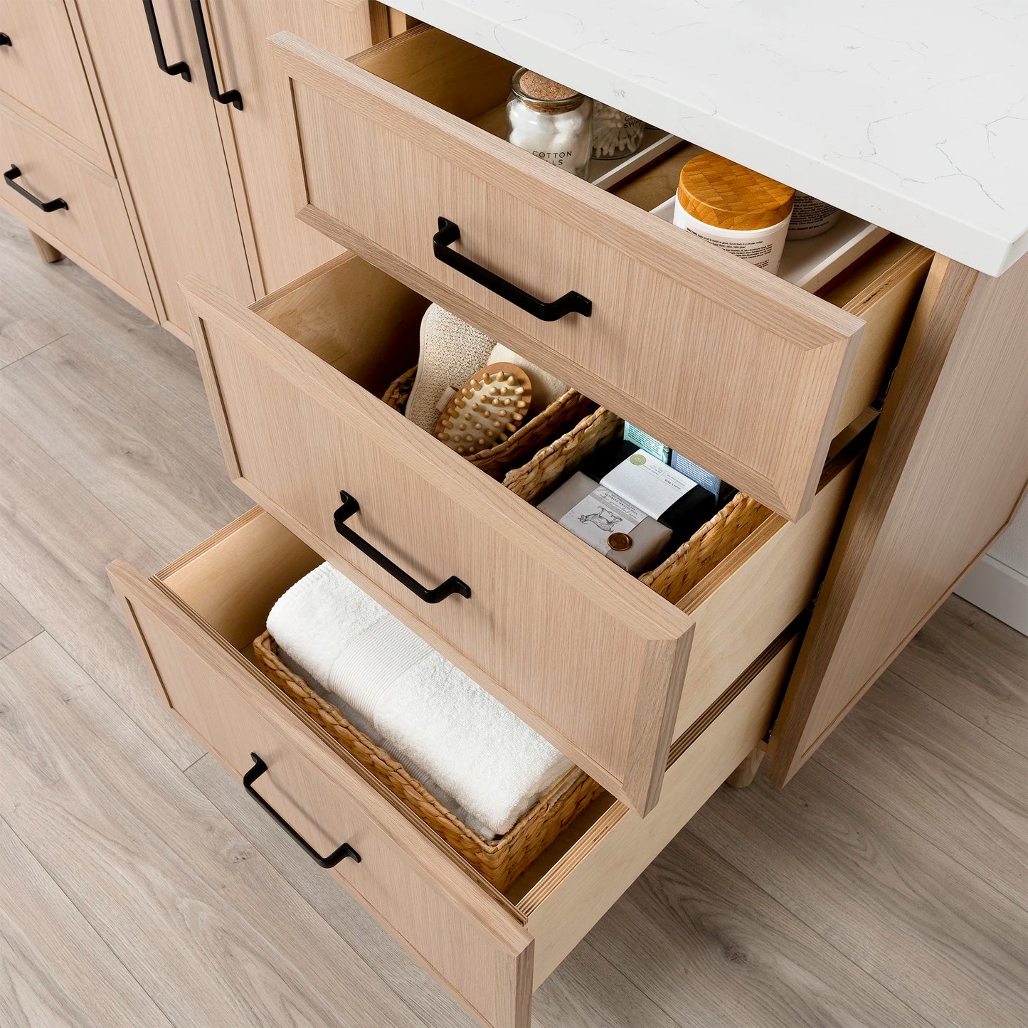 Cape Breton SLIM 72" White Oak Bathroom Vanity