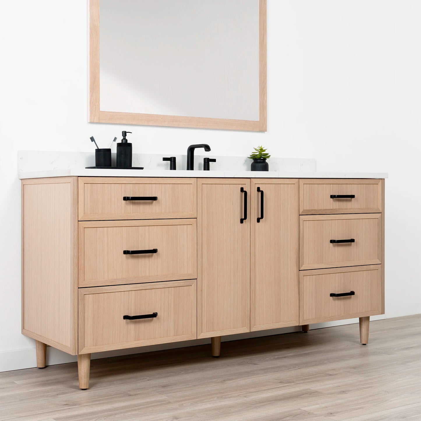 Cape Breton SLIM 72" White Oak Bathroom Vanity