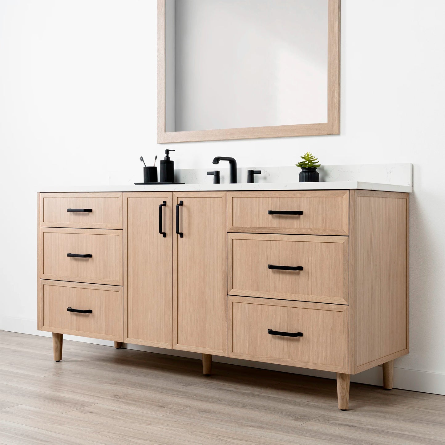 Cape Breton SLIM 72" White Oak Bathroom Vanity