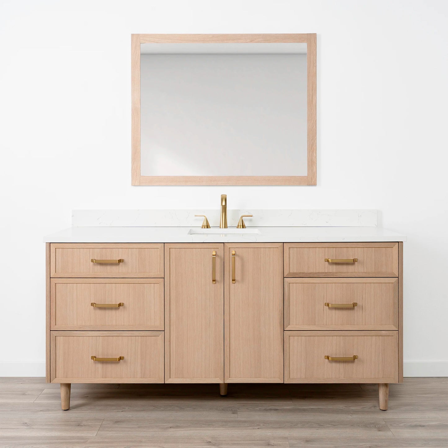 Cape Breton SLIM 72" White Oak Bathroom Vanity