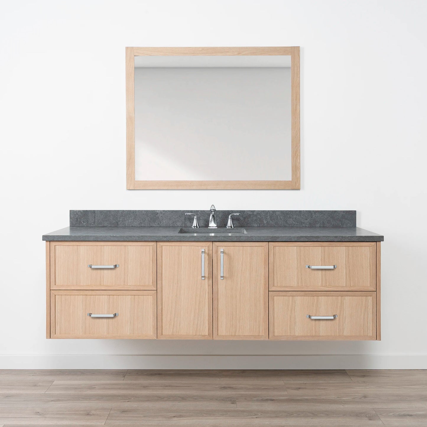 Cape Breton 72" Wall Mount White Oak Bathroom Vanity