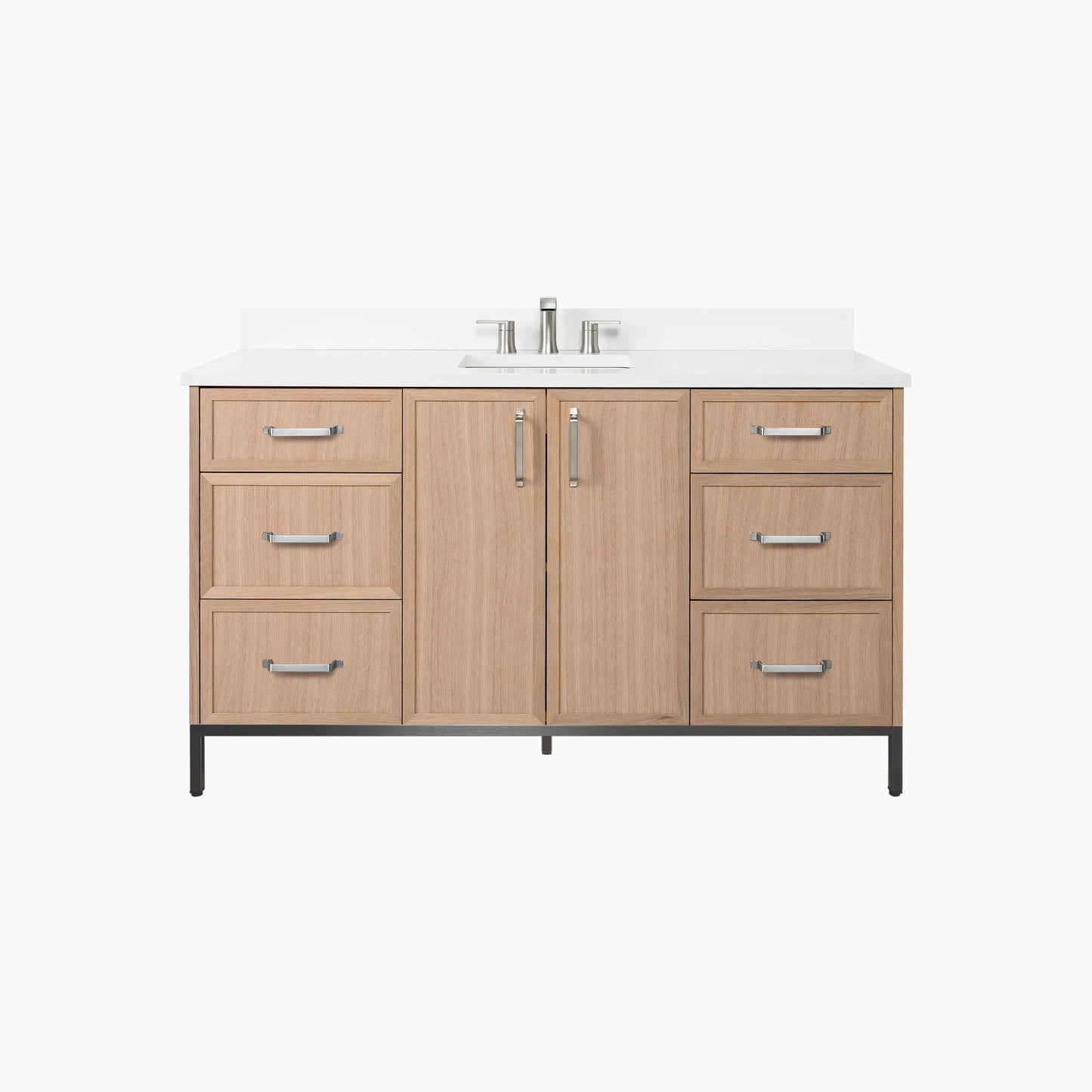 Cape Breton 60" White Oak Bathroom Vanity