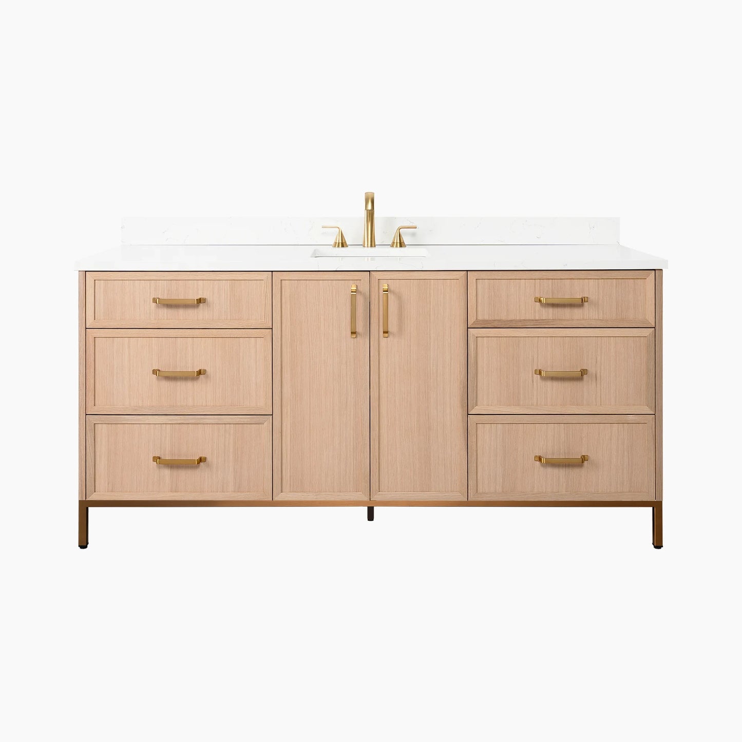 Cape Breton 72" White Oak Bathroom Vanity