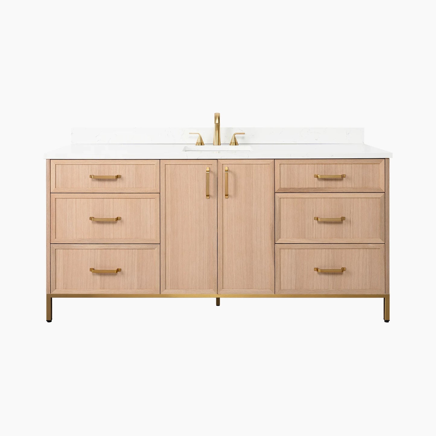 Cape Breton 72" White Oak Bathroom Vanity