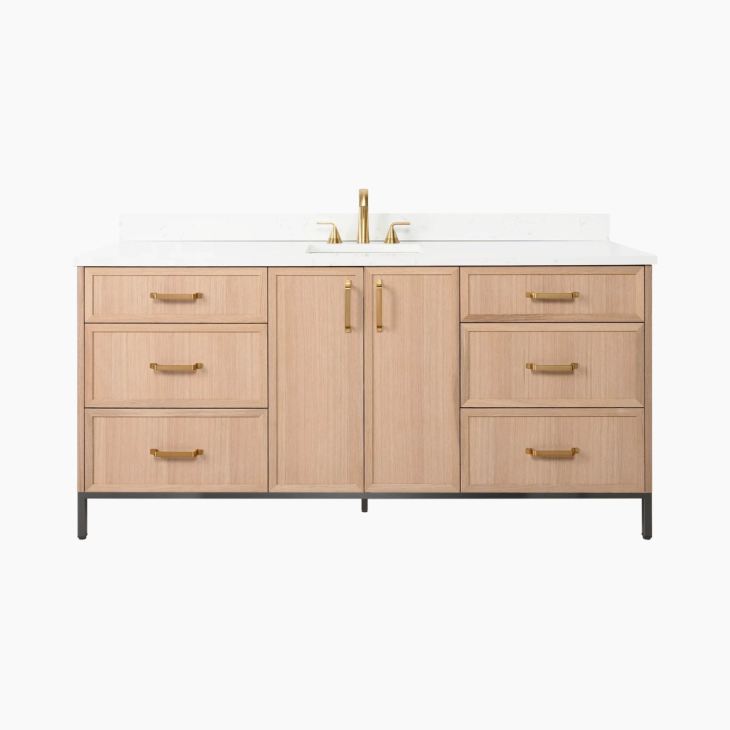Cape Breton 72" White Oak Bathroom Vanity