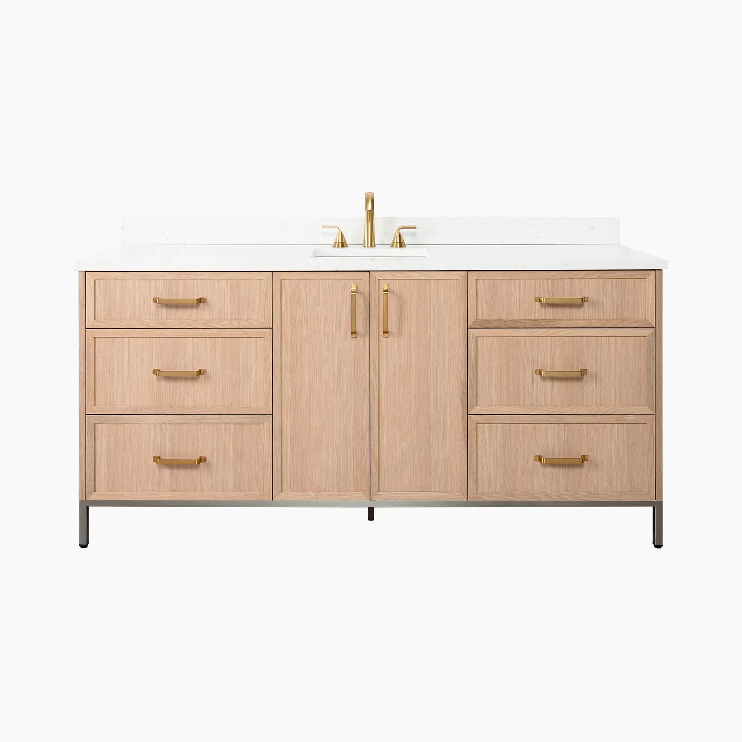 Cape Breton 72" White Oak Bathroom Vanity