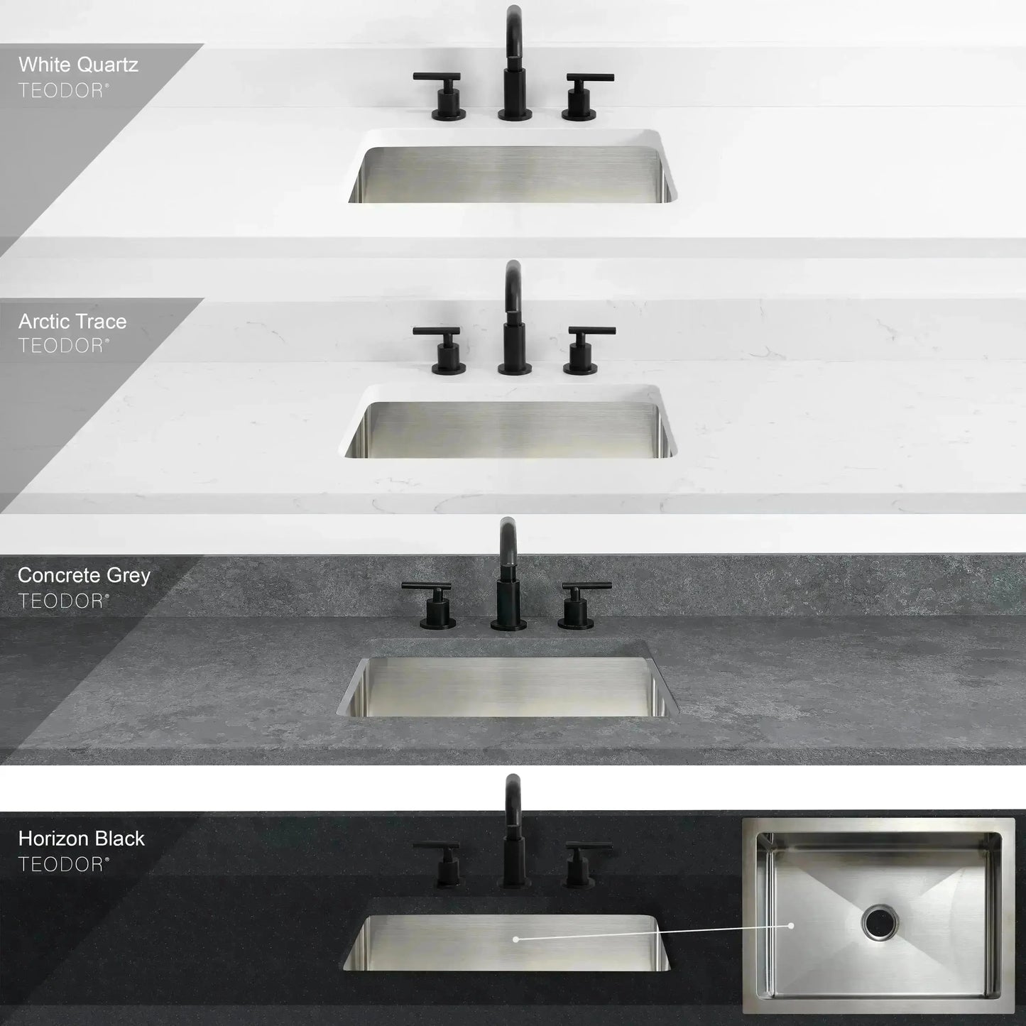 Austin Stainless SLIM 48" American Black Walnut Bathroom Vanity Teodor Bathroom Vanity Canada