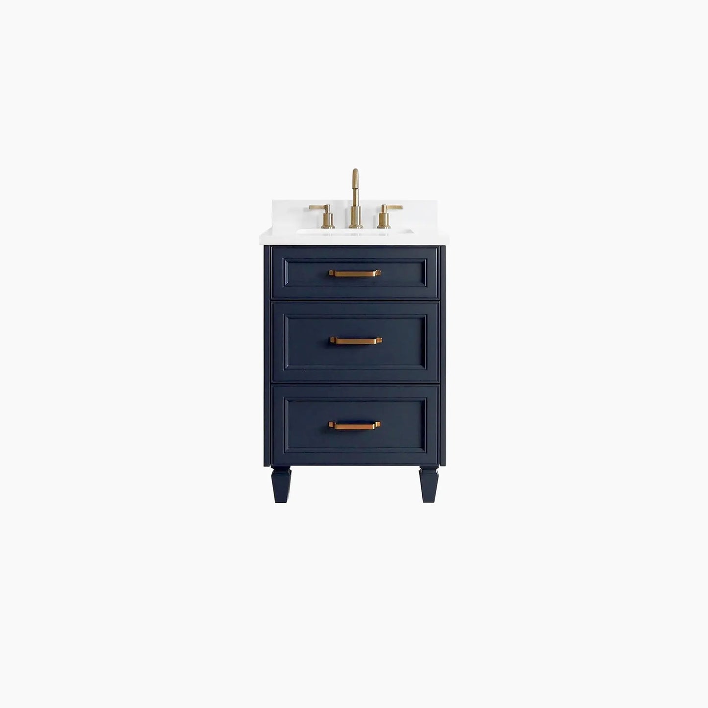 Davenport SLIM 24" Pacific Blue Bathroom Vanity - All Drawers Teodor Bathroom Vanity Canada