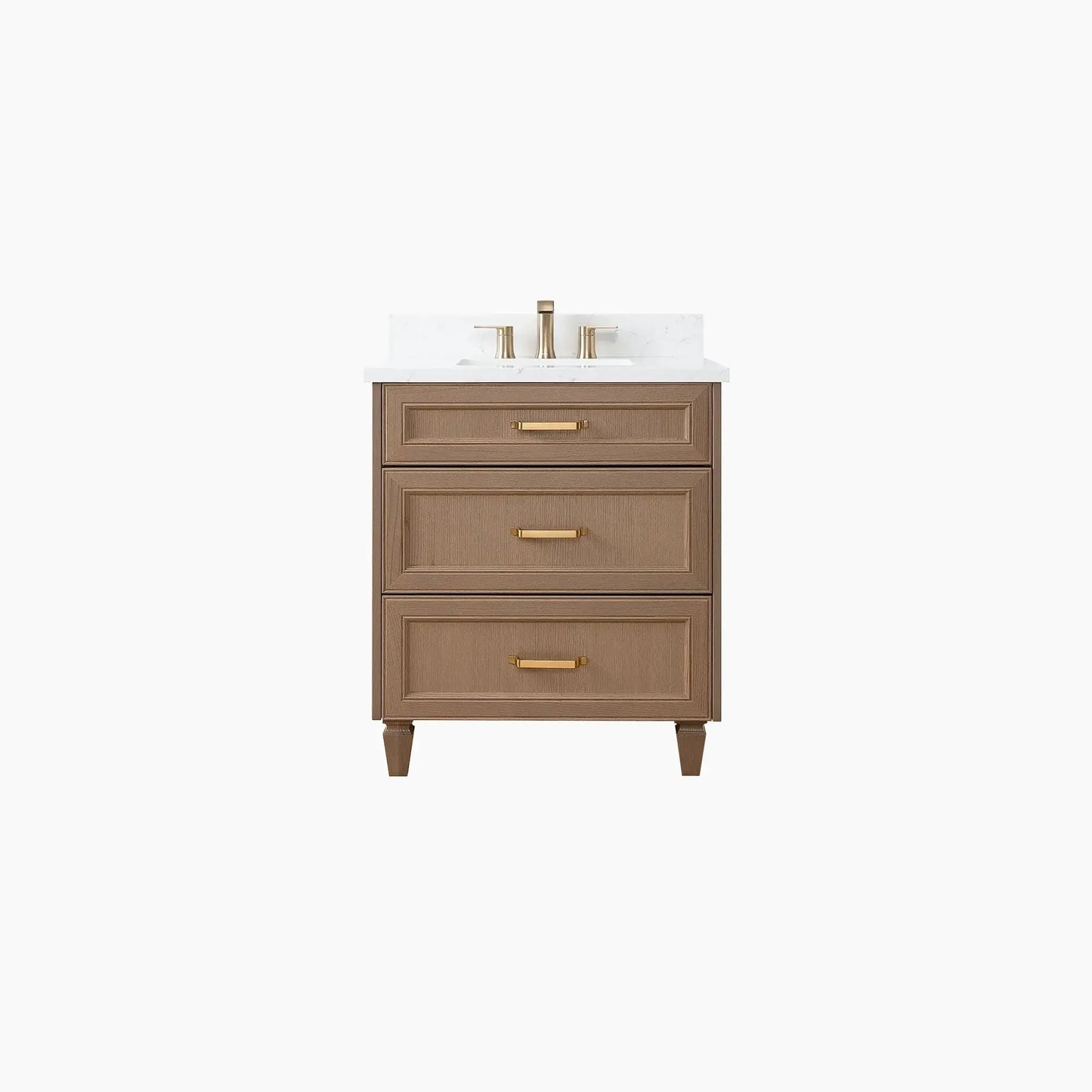 Davenport SLIM 30" Almond Coast Bathroom Vanity - All Drawers Teodor Bathroom Vanity Canada