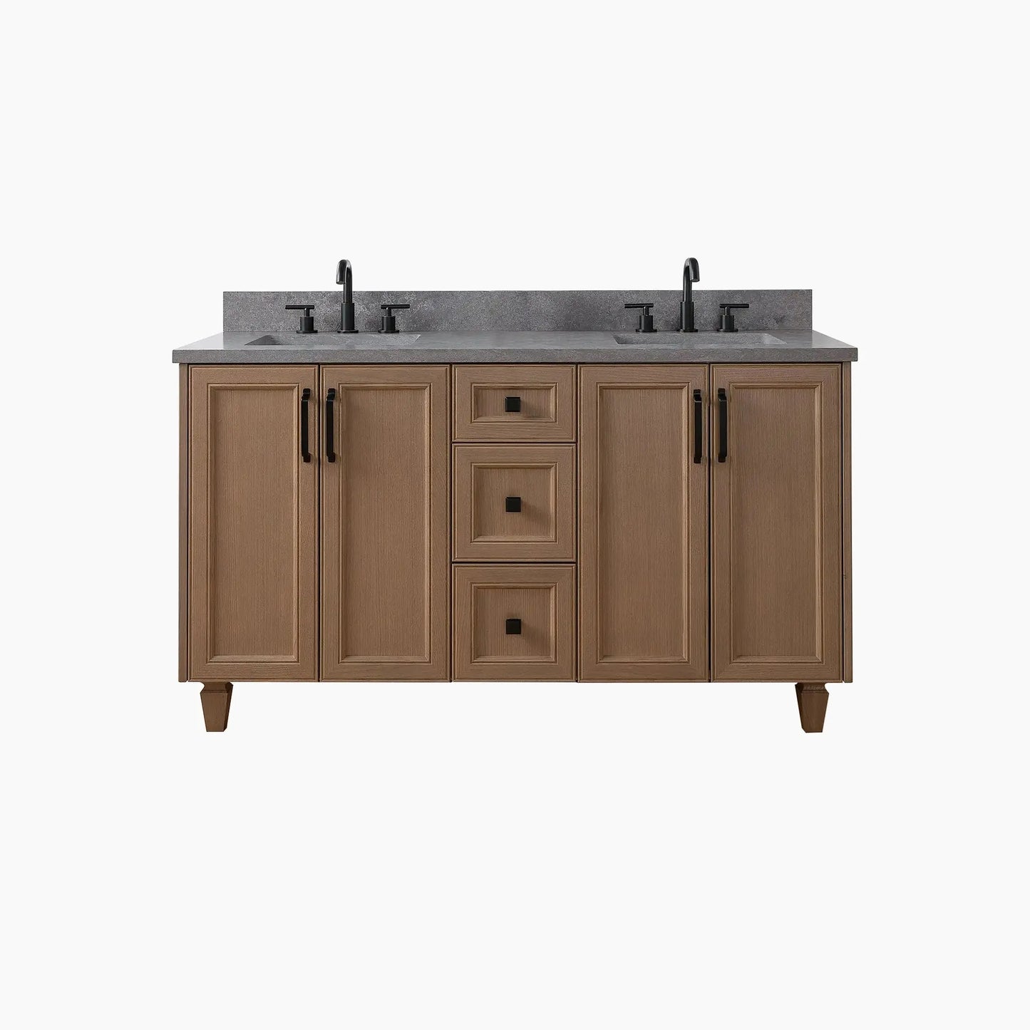 Davenport SLIM 60" Almond Coast Bathroom Vanity, Double Sink Teodor Bathroom Vanity Canada