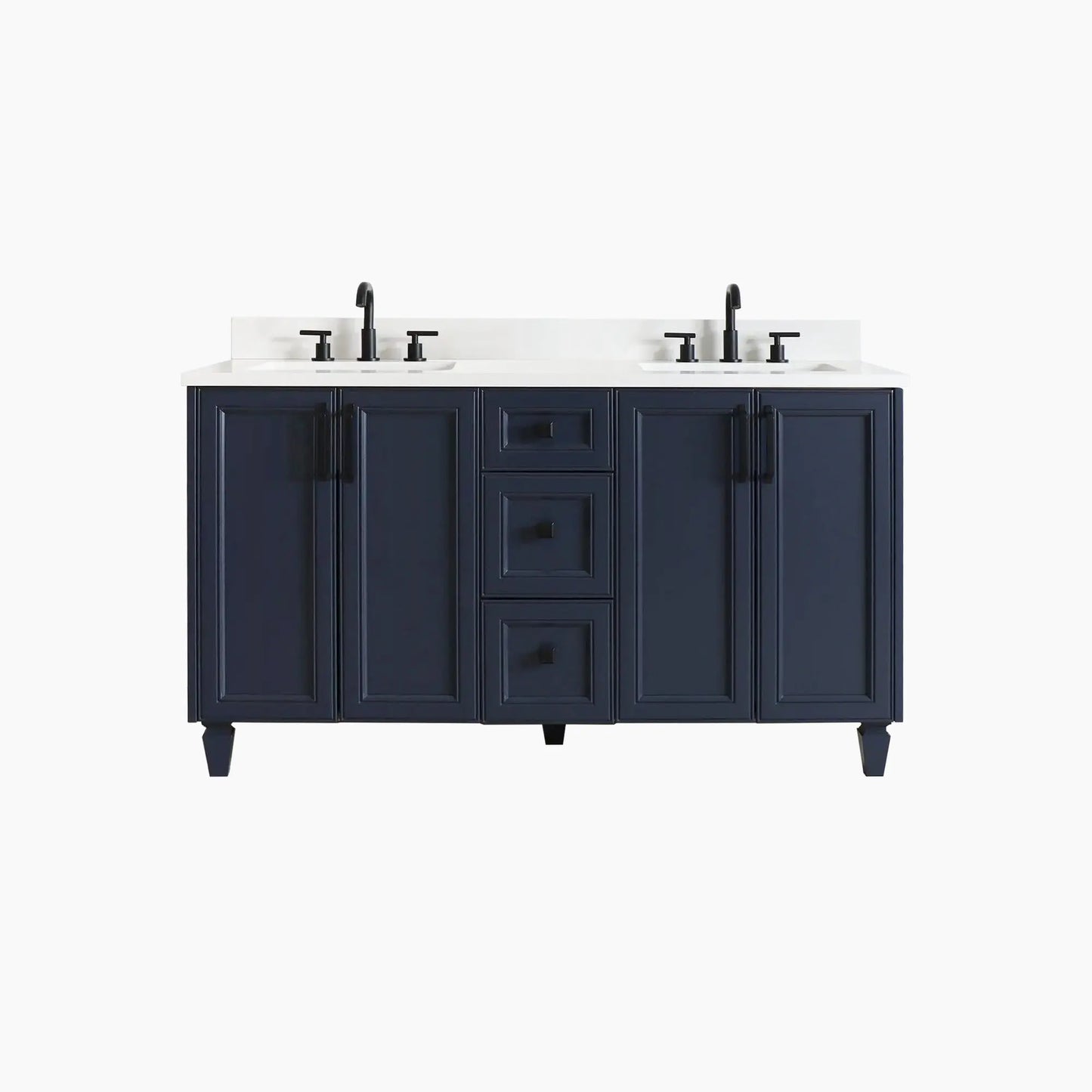 Davenport SLIM 60" Pacific Blue Bathroom Vanity, Double Sink Teodor Bathroom Vanity Canada