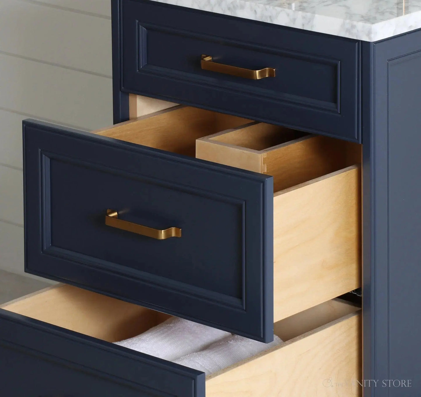 Davenport SLIM 24" Pacific Blue Bathroom Vanity - All Drawers Teodor Bathroom Vanity Canada