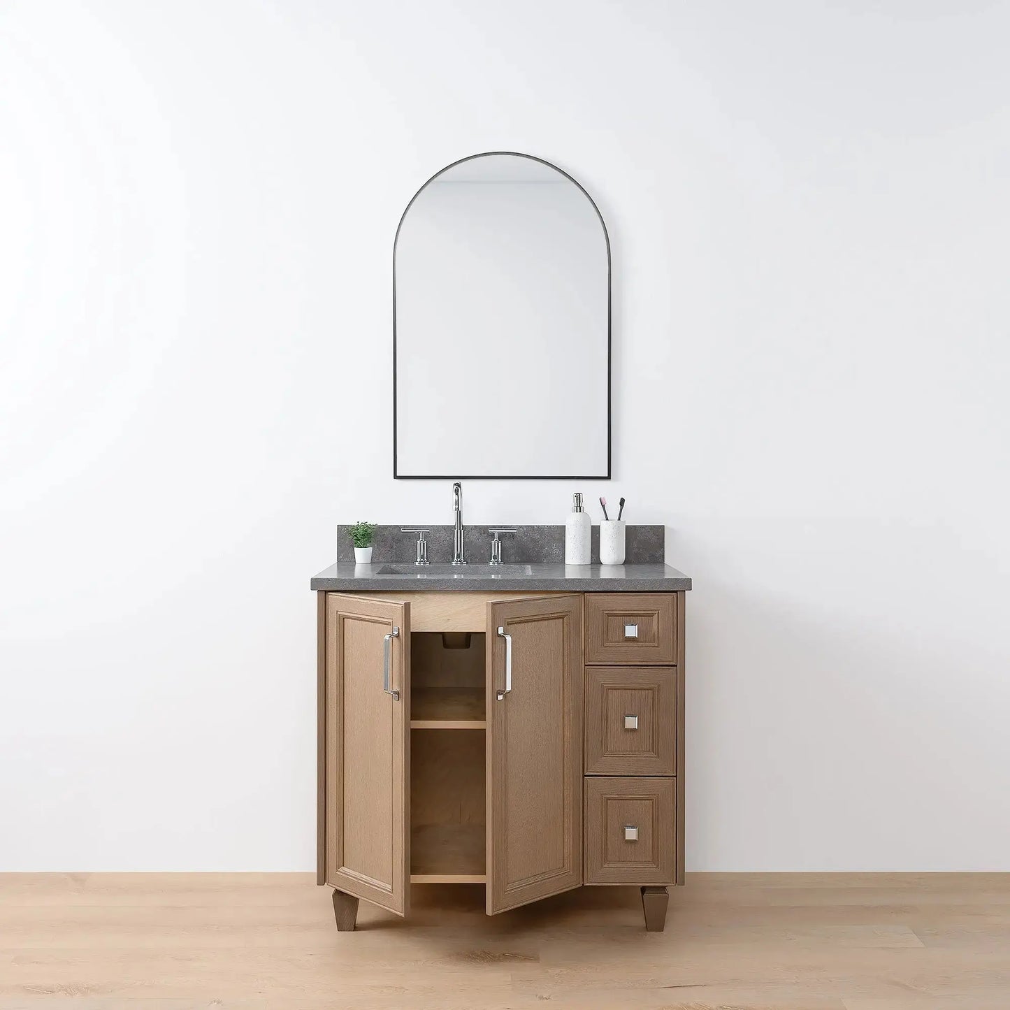 Davenport 36", Teodor® Almond Coast Vanity, Left Sink Teodor Bathroom VanityCanada