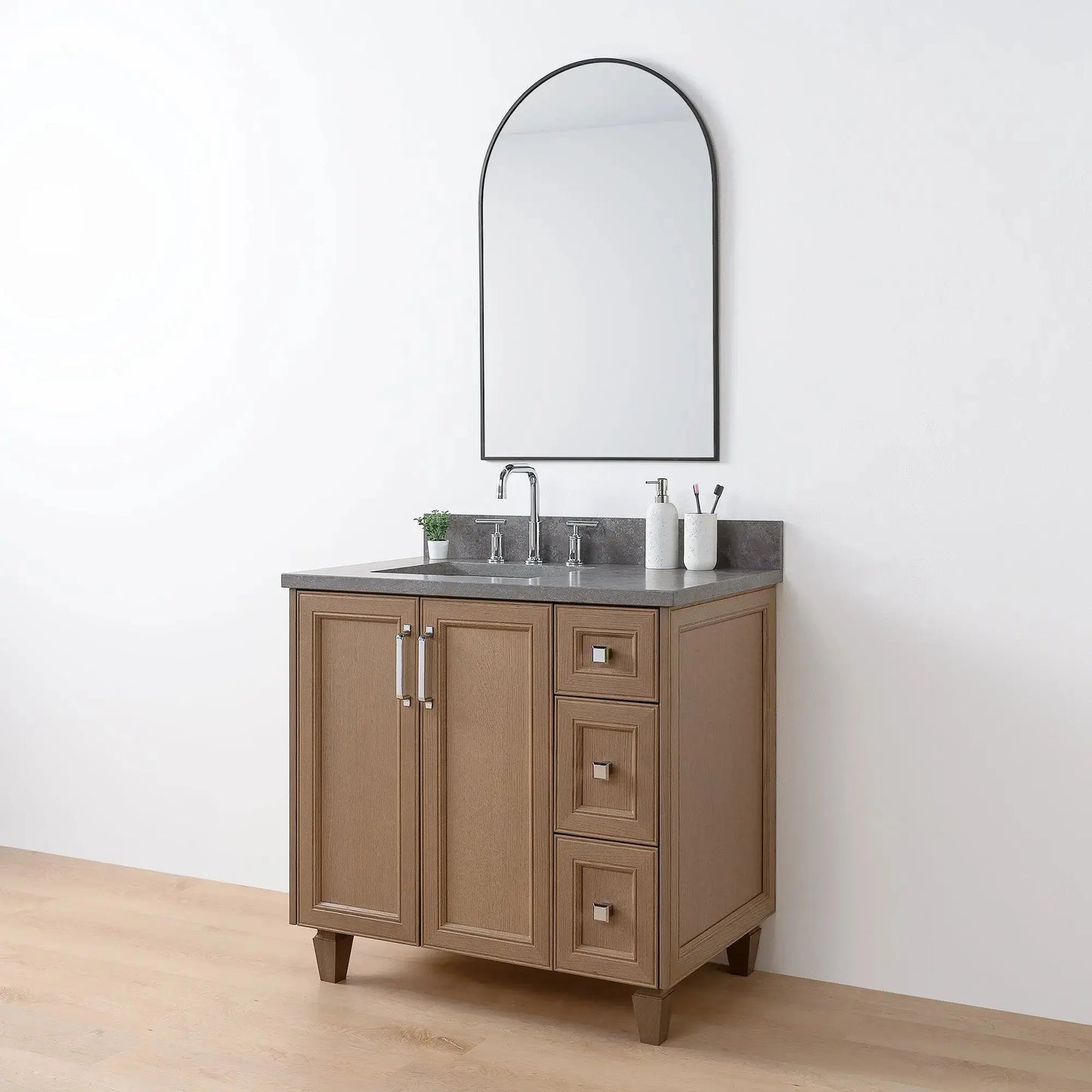 Davenport 36", Teodor® Almond Coast Vanity, Left Sink Teodor Bathroom VanityCanada