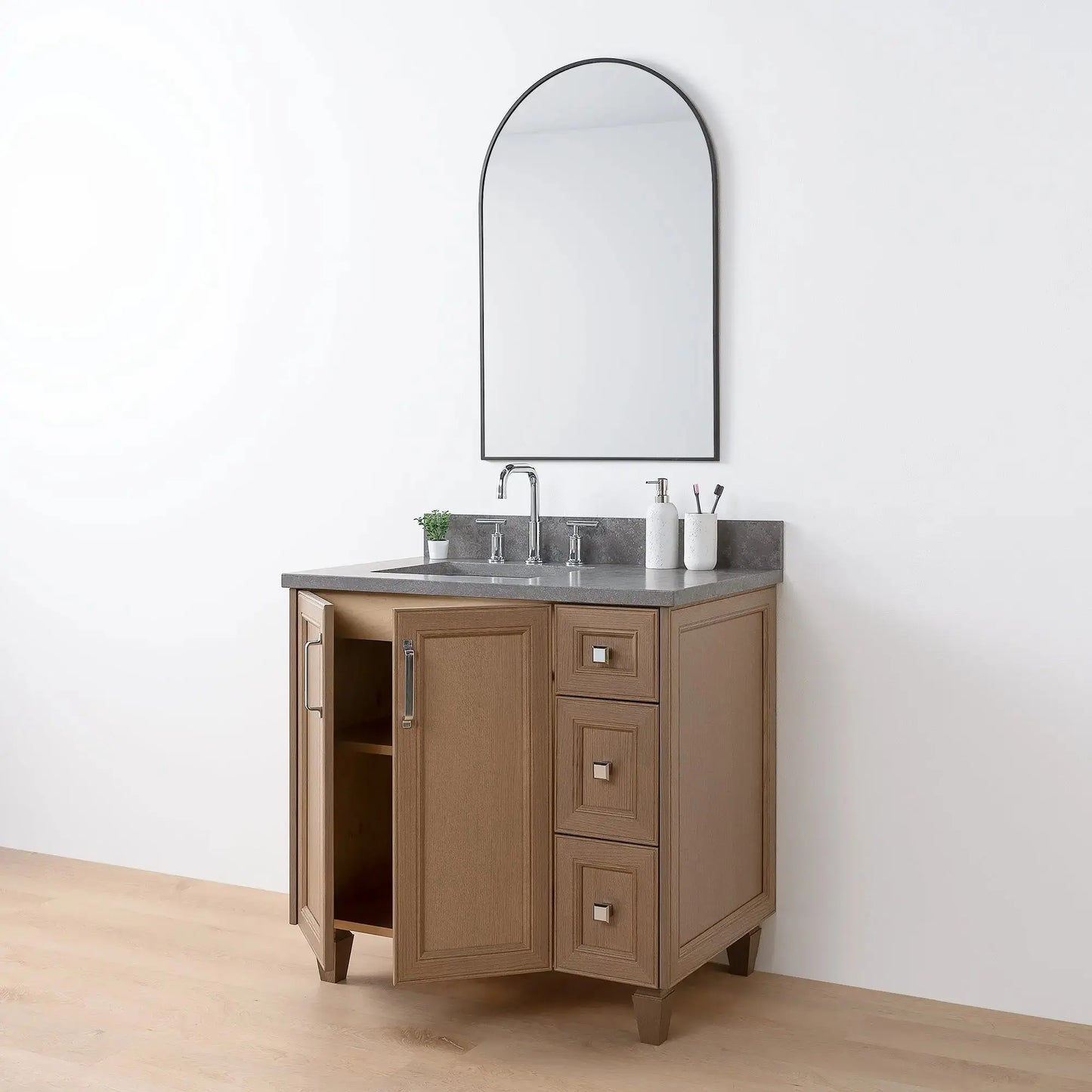 Davenport 36", Teodor® Almond Coast Vanity, Left Sink Teodor Bathroom VanityCanada
