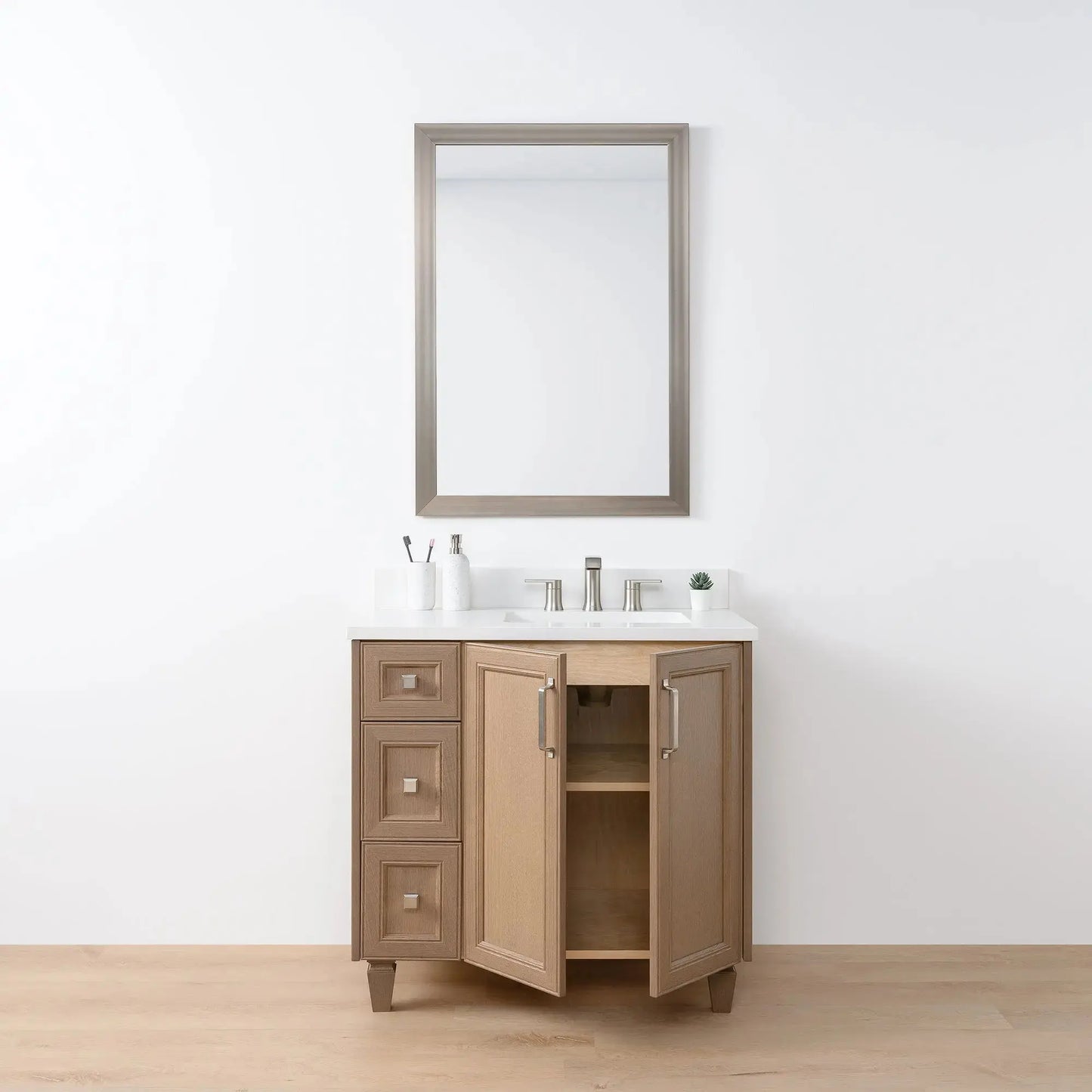 Davenport 36", Teodor® Almond Coast Vanity, Right Sink Teodor Bathroom VanityCanada