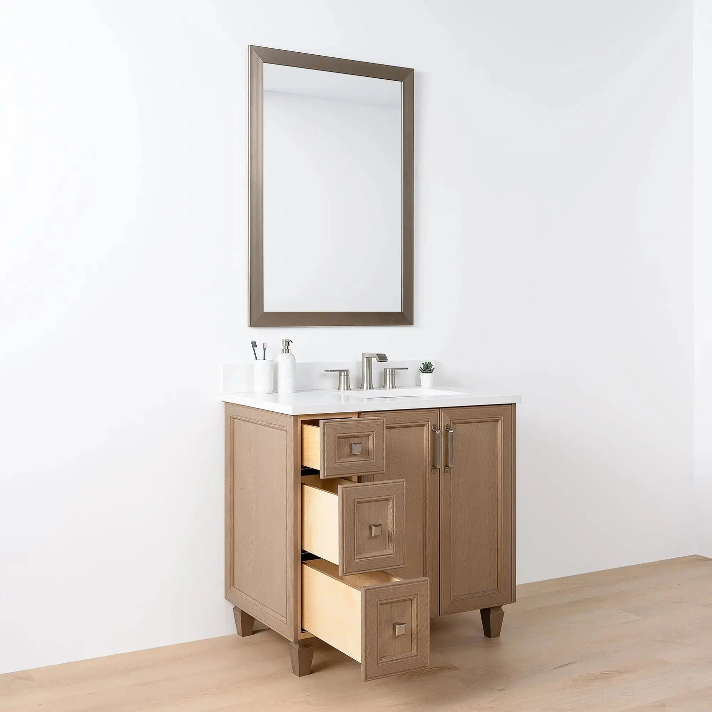 Davenport 36", Teodor® Almond Coast Vanity, Right Sink Teodor Bathroom VanityCanada