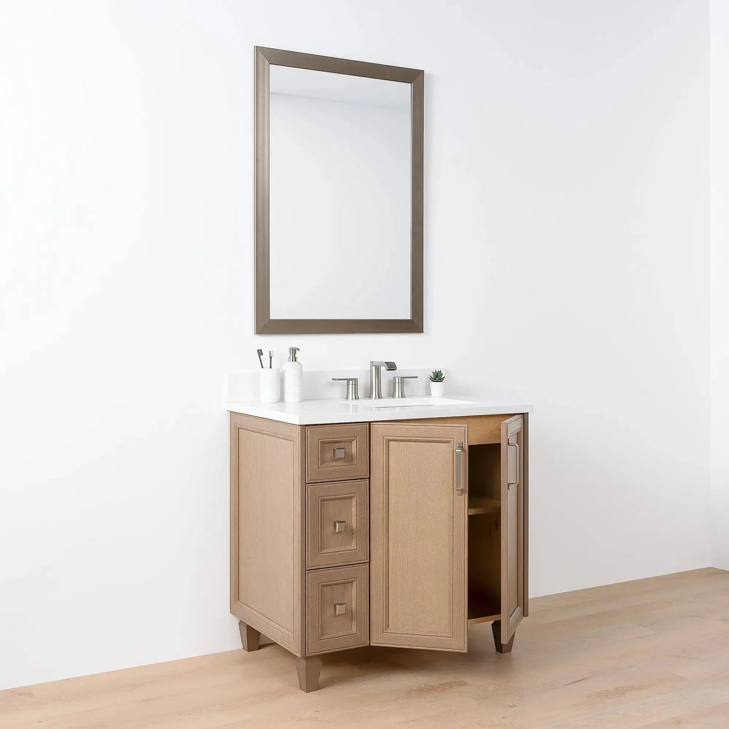 Davenport 36", Teodor® Almond Coast Vanity, Right Sink Teodor Bathroom VanityCanada