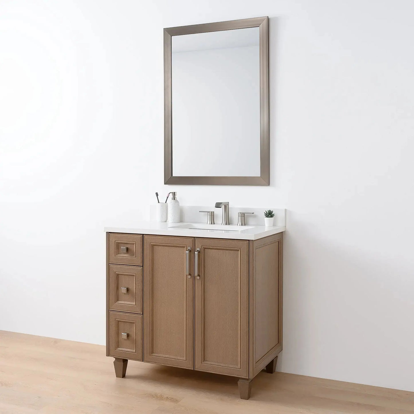 Davenport 36", Teodor® Almond Coast Vanity, Right Sink Teodor Bathroom VanityCanada