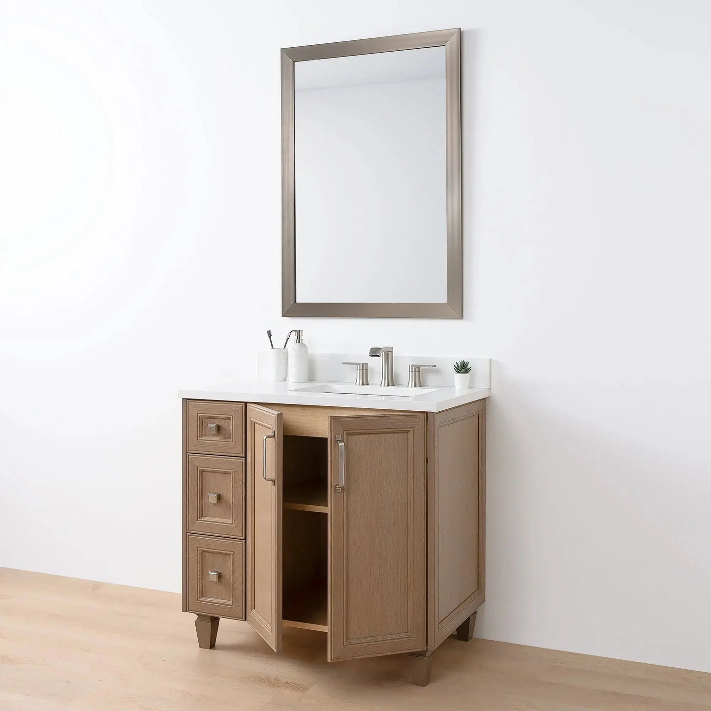 Davenport 36", Teodor® Almond Coast Vanity, Right Sink Teodor Bathroom VanityCanada