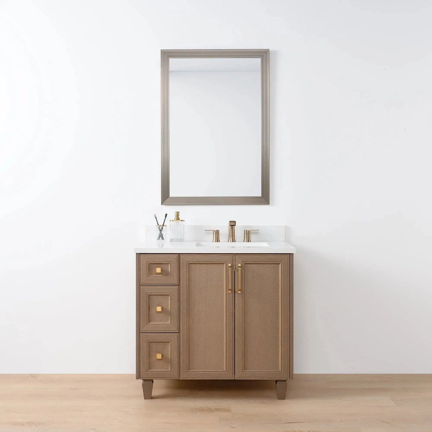 Davenport 36", Teodor® Almond Coast Vanity, Right Sink Teodor Bathroom VanityCanada
