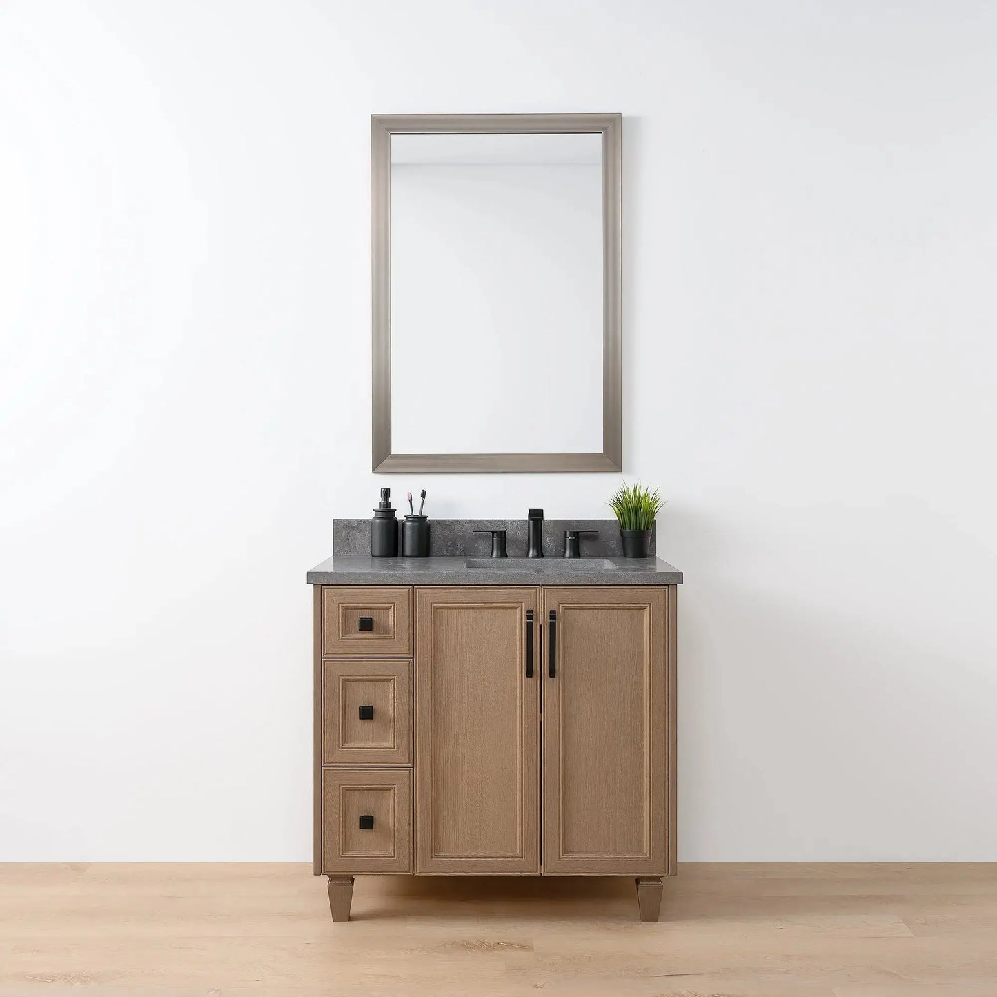 Davenport 36", Teodor® Almond Coast Vanity, Right Sink Teodor Bathroom VanityCanada
