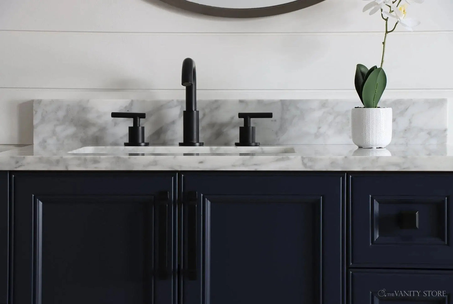 Davenport SLIM 36" Pacific Blue Bathroom Vanity, Left Sink Teodor Bathroom Vanity Canada