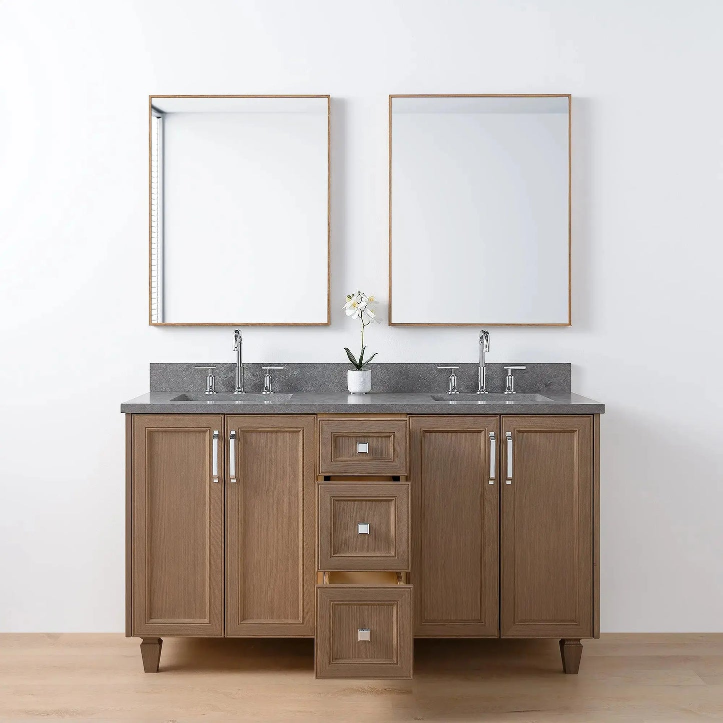 Davenport 60", Teodor® Almond Coast Vanity, Double Sink Teodor Bathroom VanityCanada