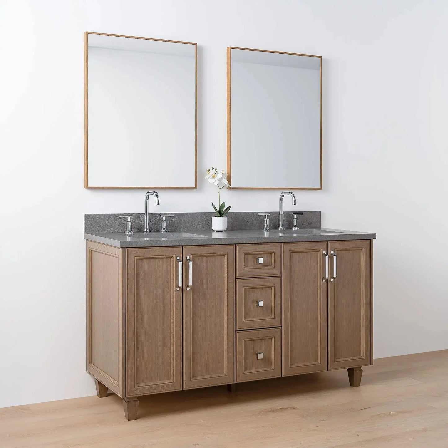 Davenport 60", Teodor® Almond Coast Vanity, Double Sink Teodor Bathroom VanityCanada