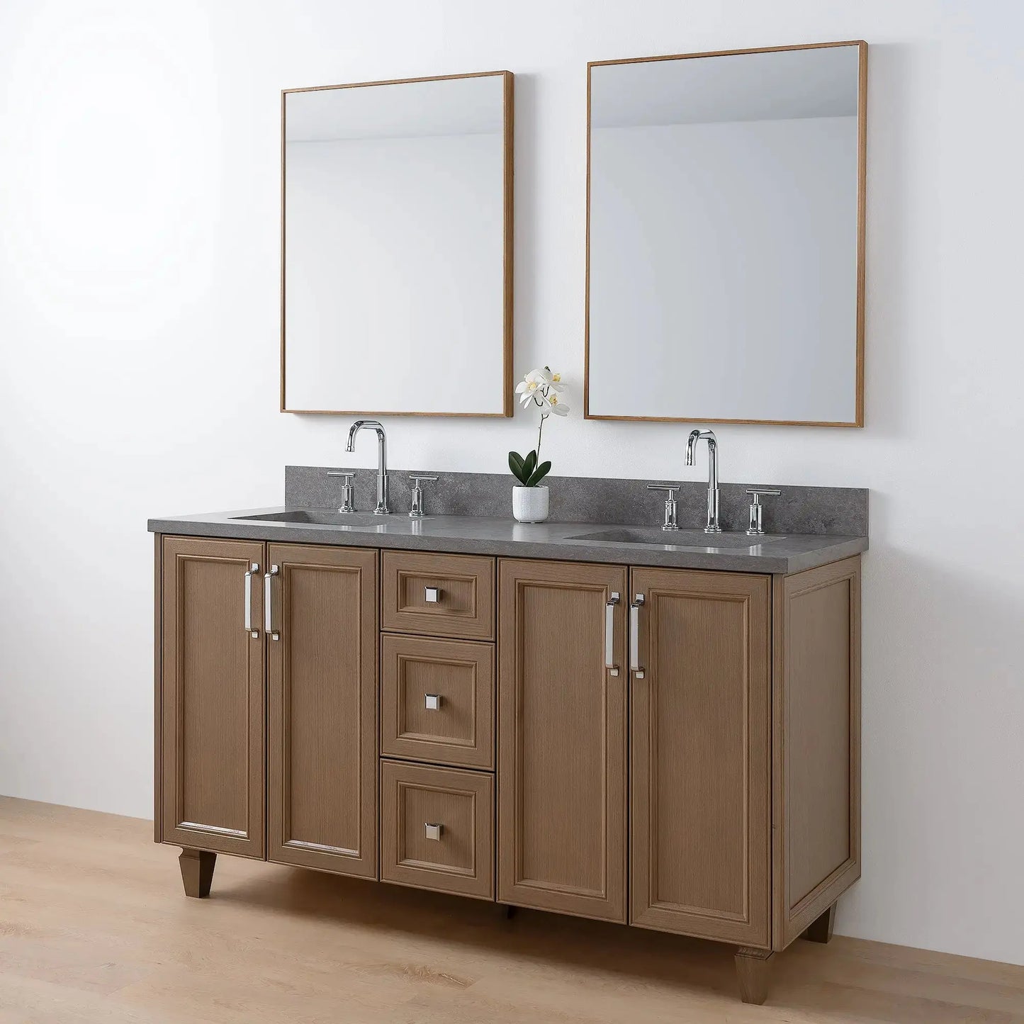 Davenport 60", Teodor® Almond Coast Vanity, Double Sink Teodor Bathroom VanityCanada