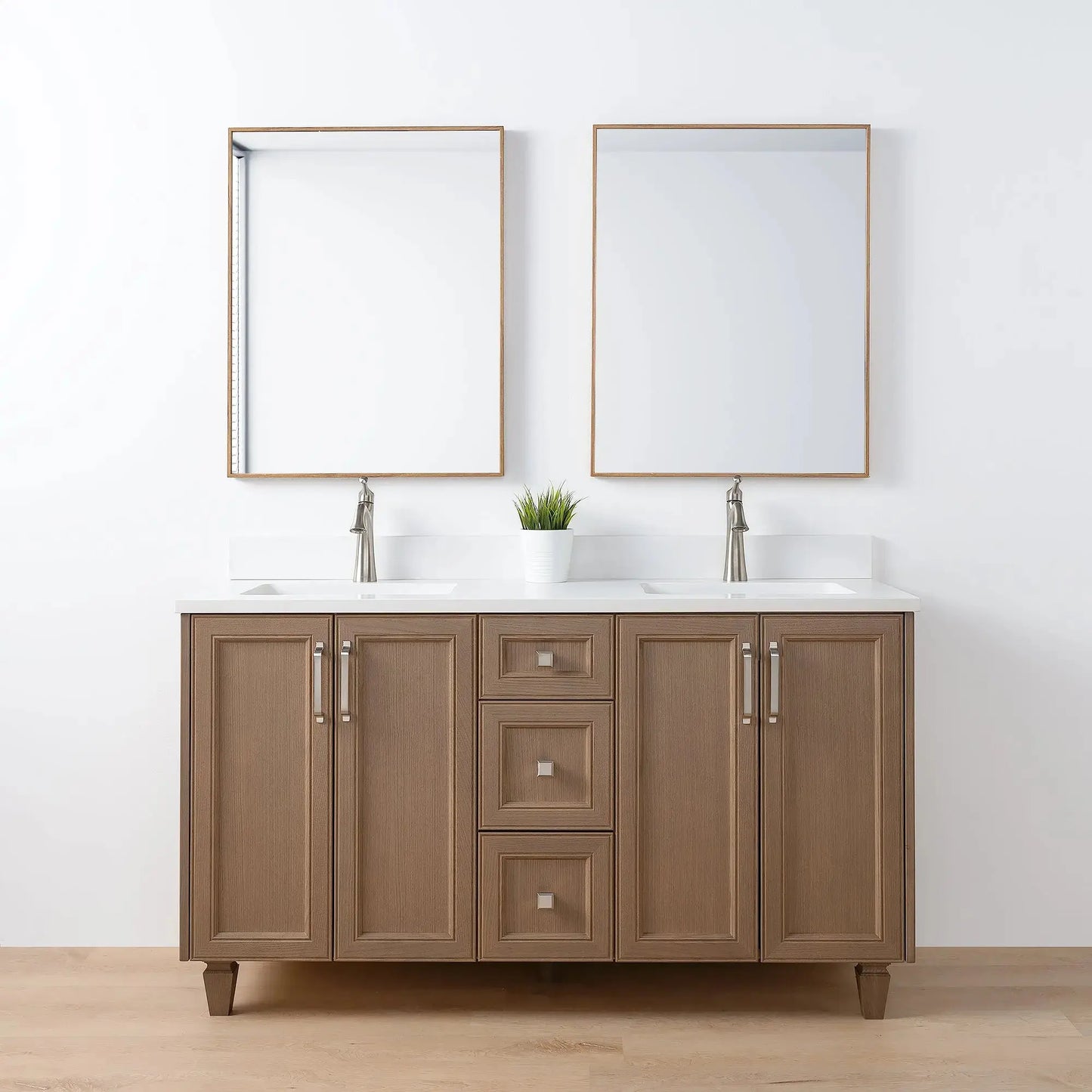 Davenport 60", Teodor® Almond Coast Vanity, Double Sink Teodor Bathroom VanityCanada