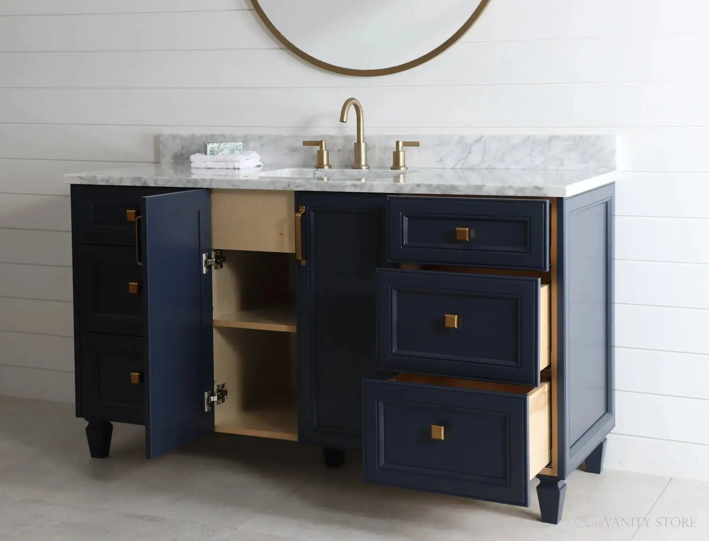 Davenport SLIM 60" Pacific Blue Bathroom Vanity Teodor Bathroom Vanity Canada