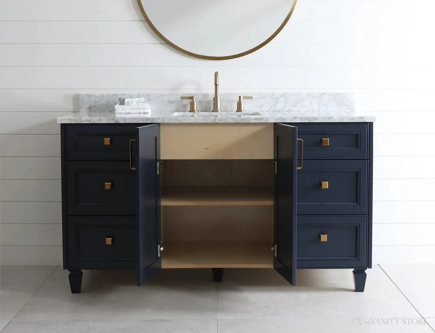 Davenport SLIM 60" Pacific Blue Bathroom Vanity Teodor Bathroom Vanity Canada