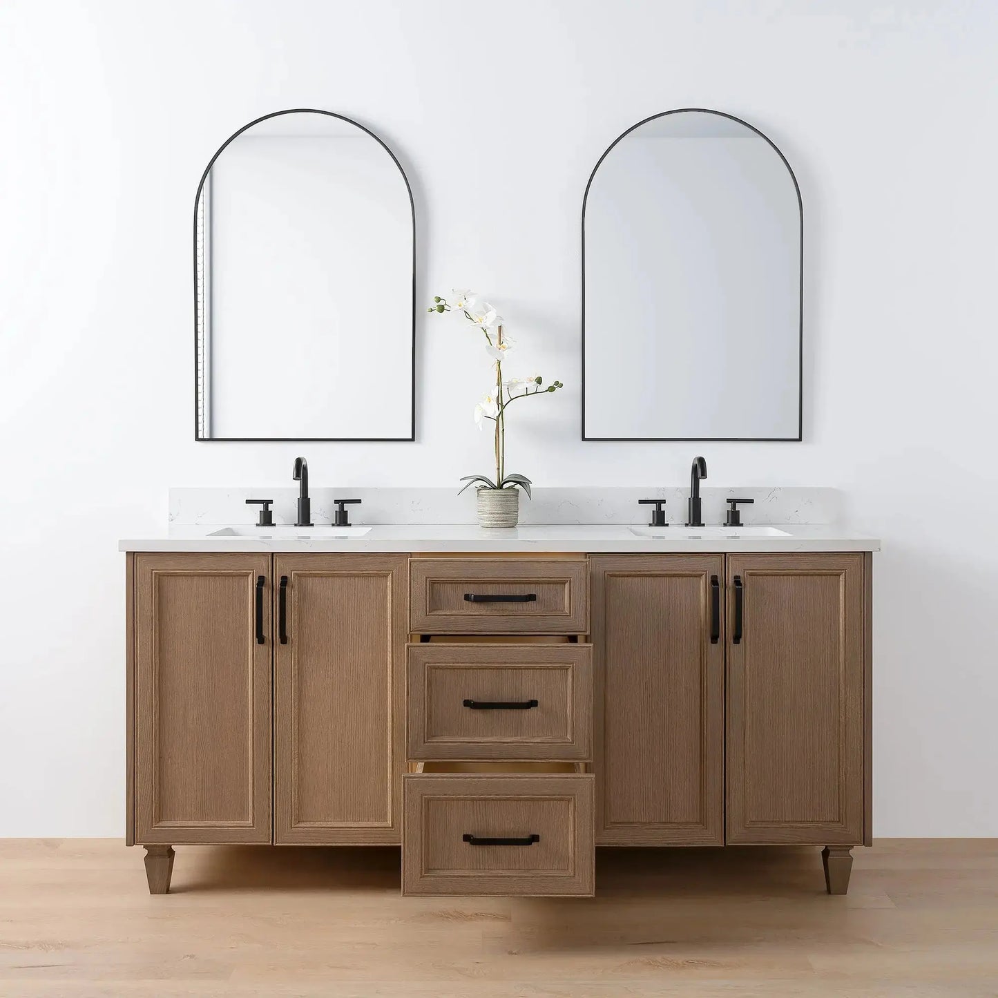 Davenport 72", Teodor® Almond Coast Vanity, Double Sink Teodor Bathroom VanityCanada
