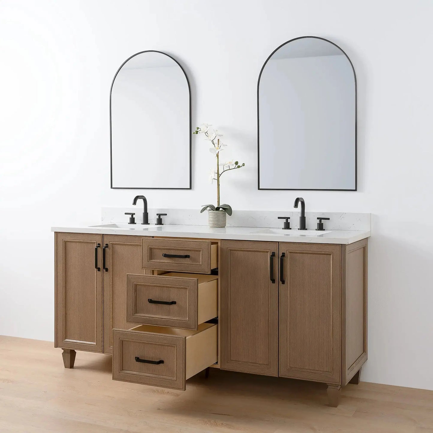 Davenport 72", Teodor® Almond Coast Vanity, Double Sink Teodor Bathroom VanityCanada