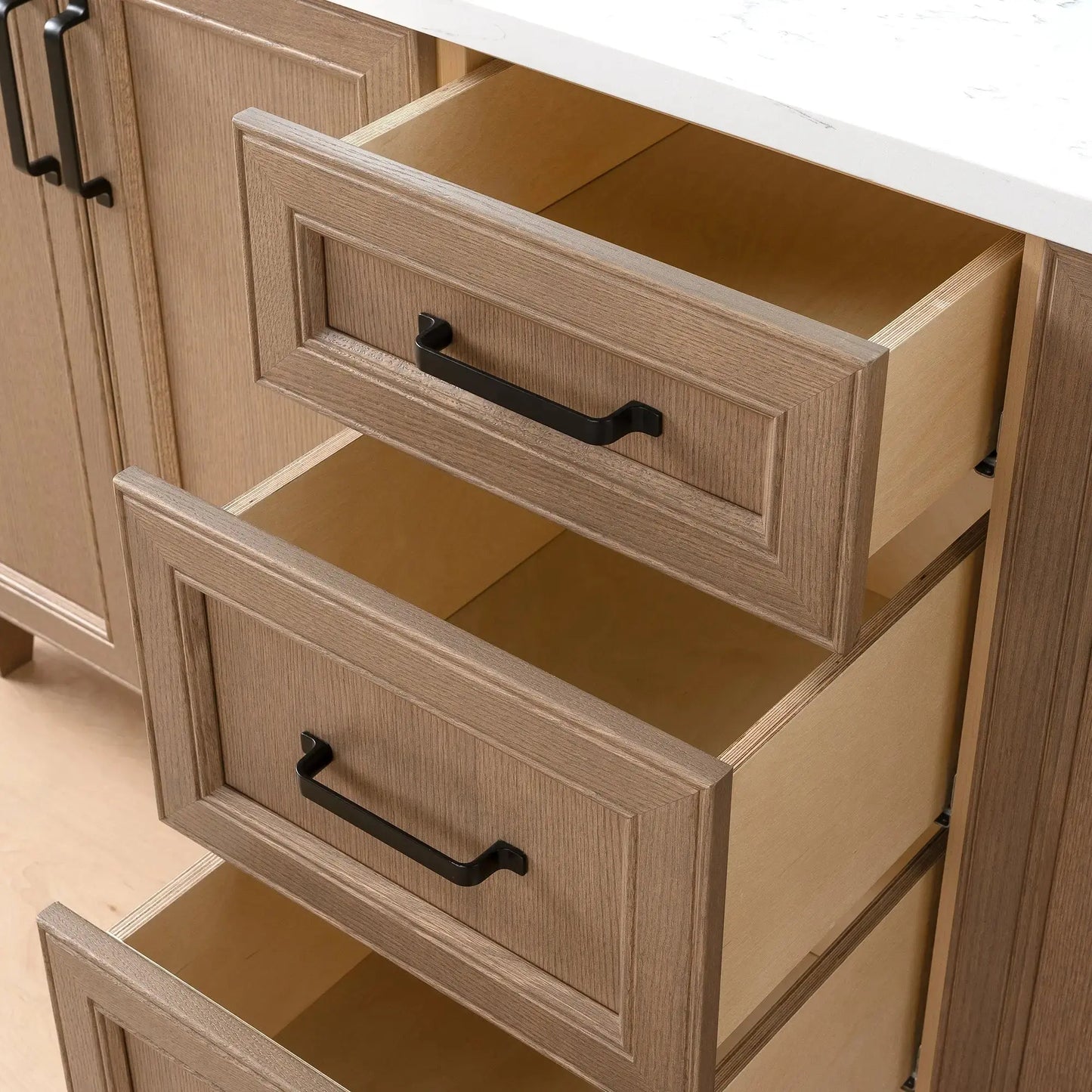 Davenport 72", Teodor® Almond Coast Vanity, Double Sink Teodor Bathroom VanityCanada