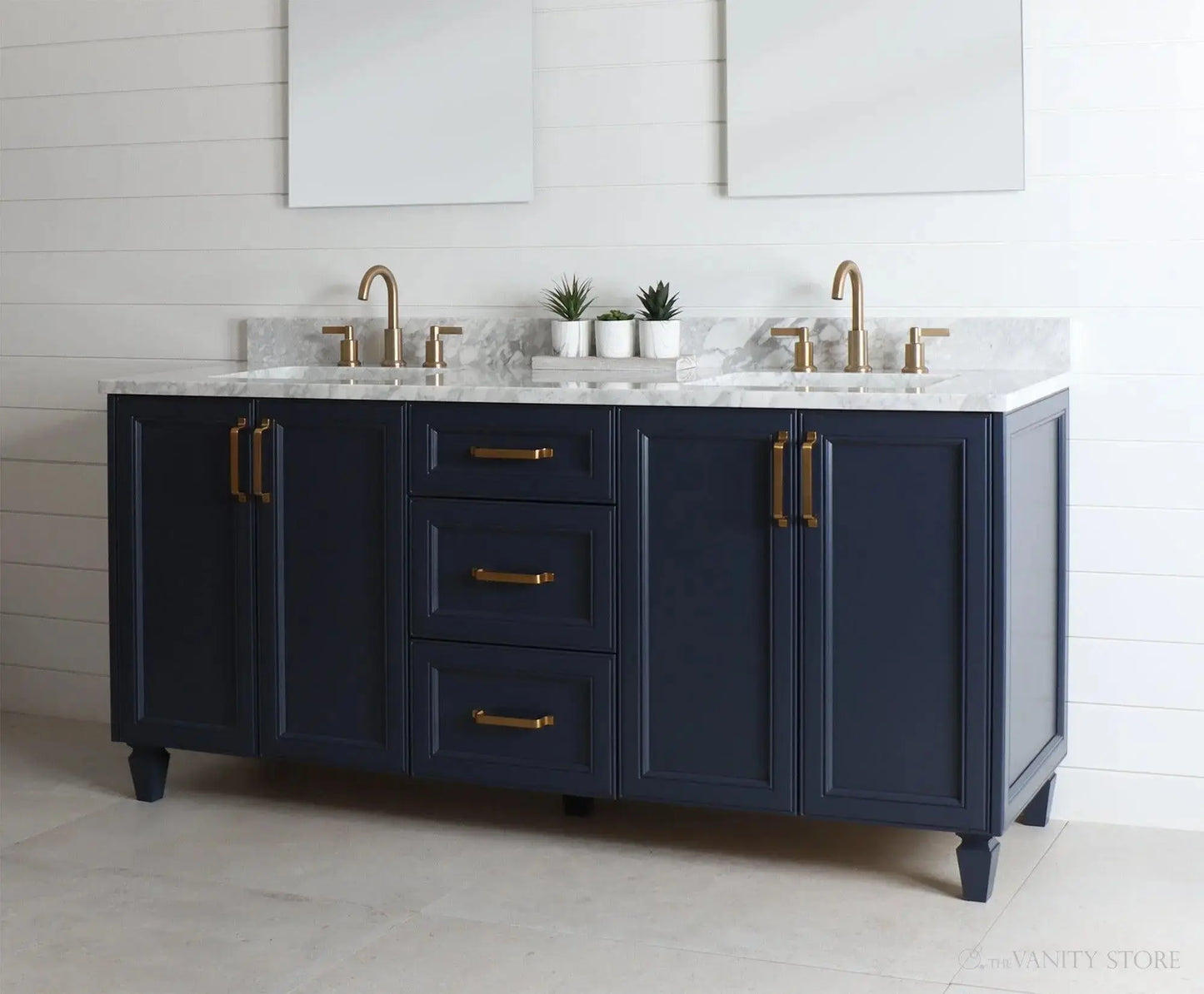 Davenport SLIM 72" Pacific Blue Bathroom Vanity, Double Sink Teodor Bathroom Vanity Canada