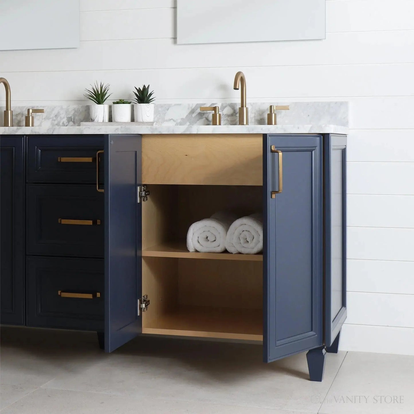 Davenport SLIM 72" Pacific Blue Bathroom Vanity, Double Sink Teodor Bathroom Vanity Canada