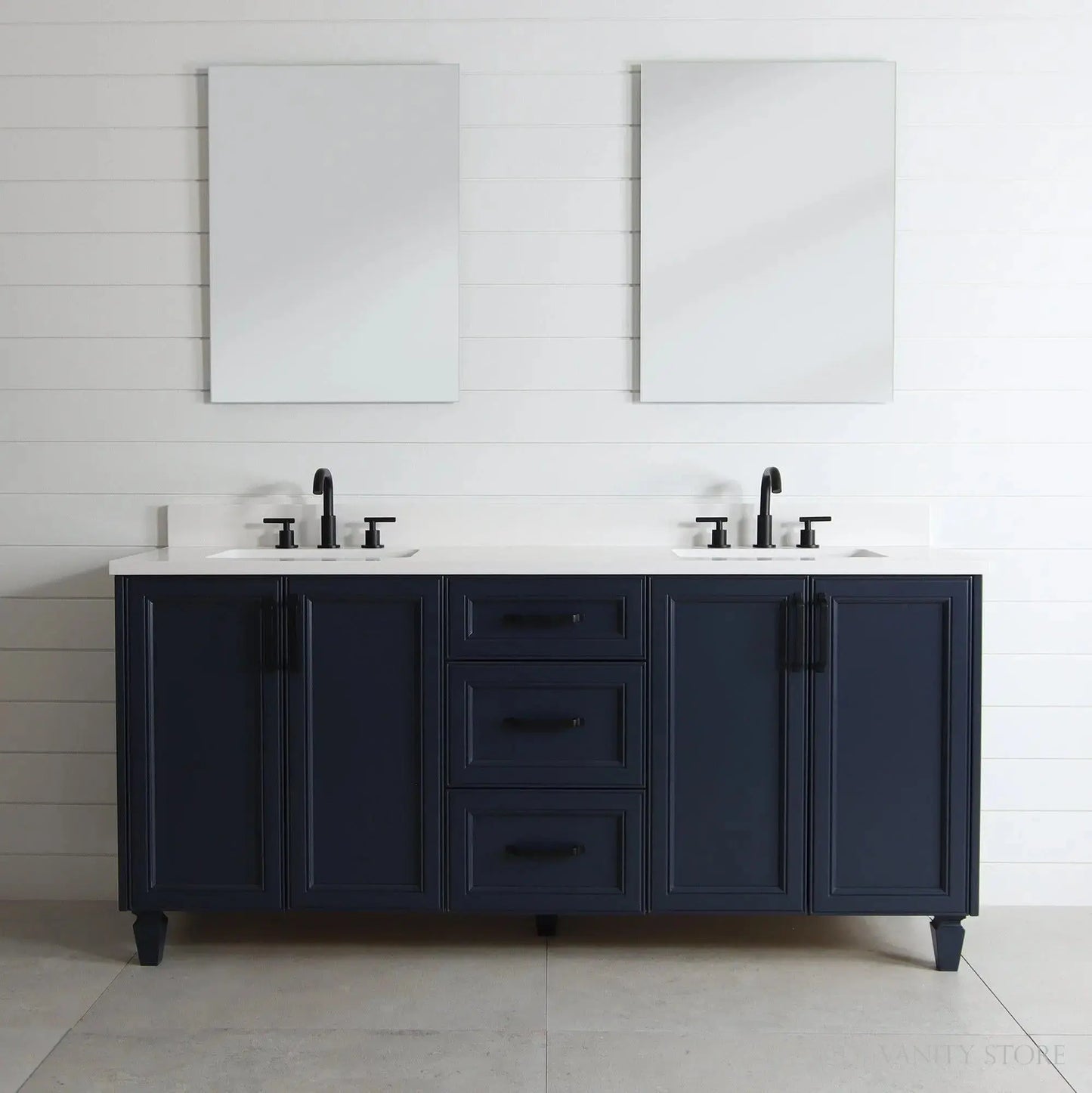 Davenport SLIM 72" Pacific Blue Bathroom Vanity, Double Sink Teodor Bathroom Vanity Canada