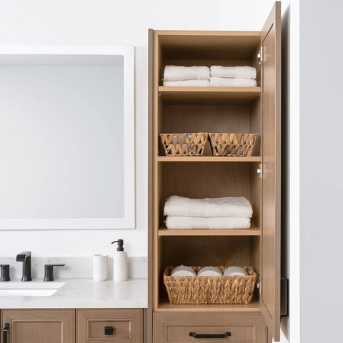 Davenport, Teodor® Almond Coast Linen Cabinet Teodor Bathroom VanityCanada
