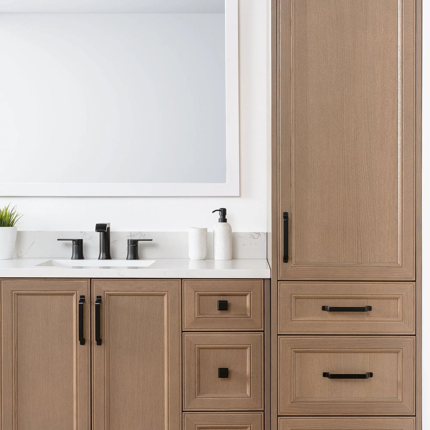 Davenport, Teodor® Almond Coast Linen Cabinet Teodor Bathroom VanityCanada