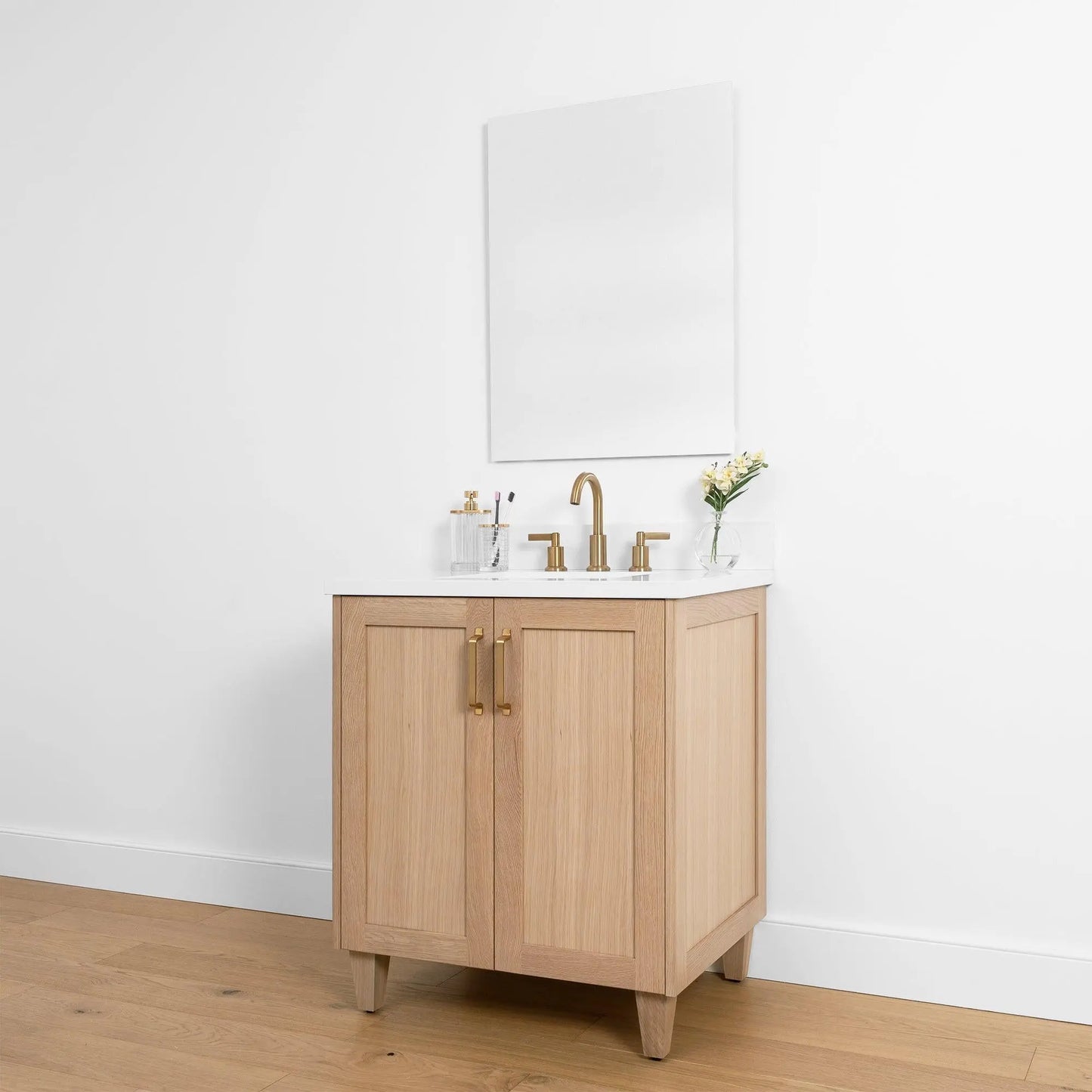 Bridgeport 30", Teodor® White Oak Vanity w/ Doors Teodor Bathroom VanityCanada