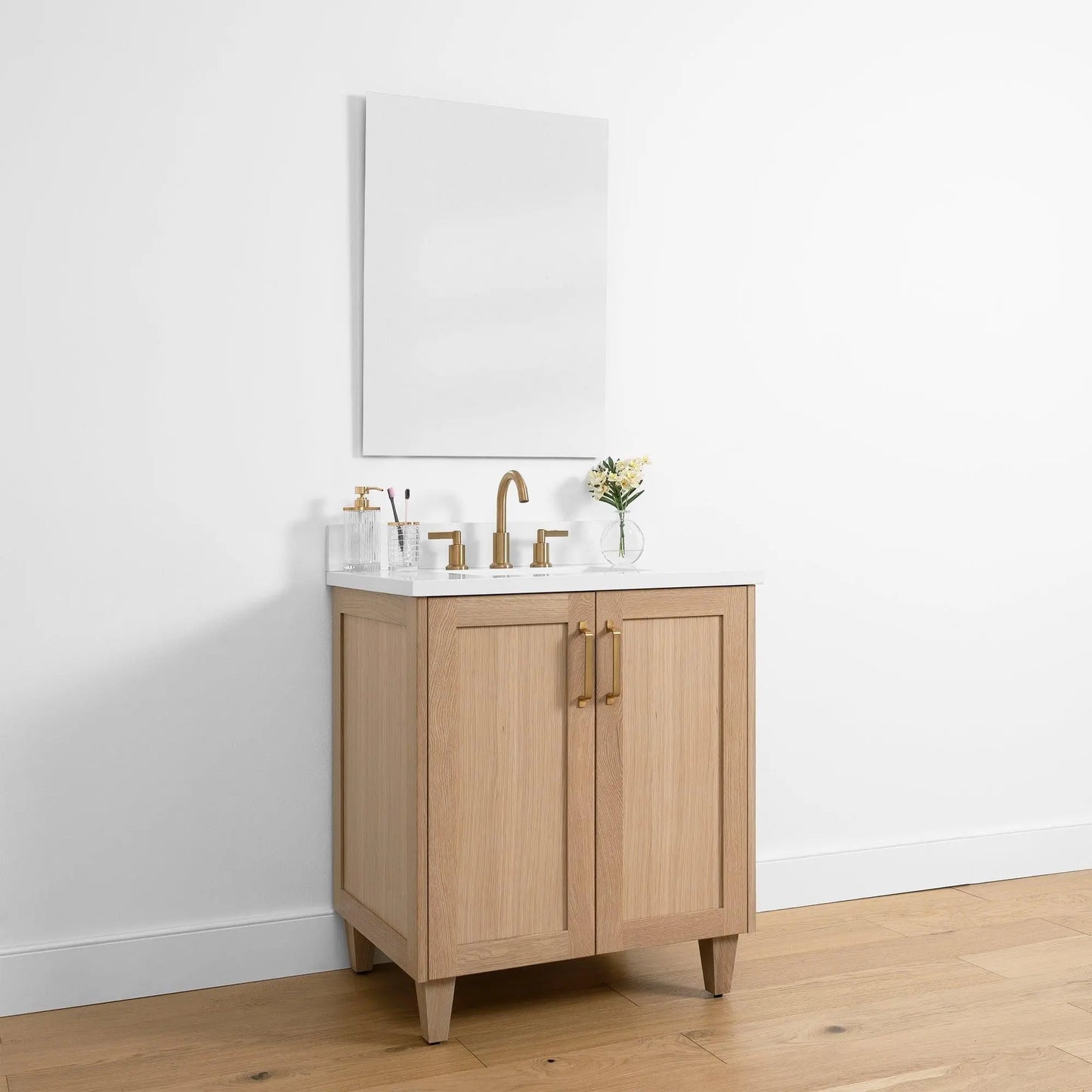 Bridgeport 30", Teodor® White Oak Vanity w/ Doors Teodor Bathroom VanityCanada