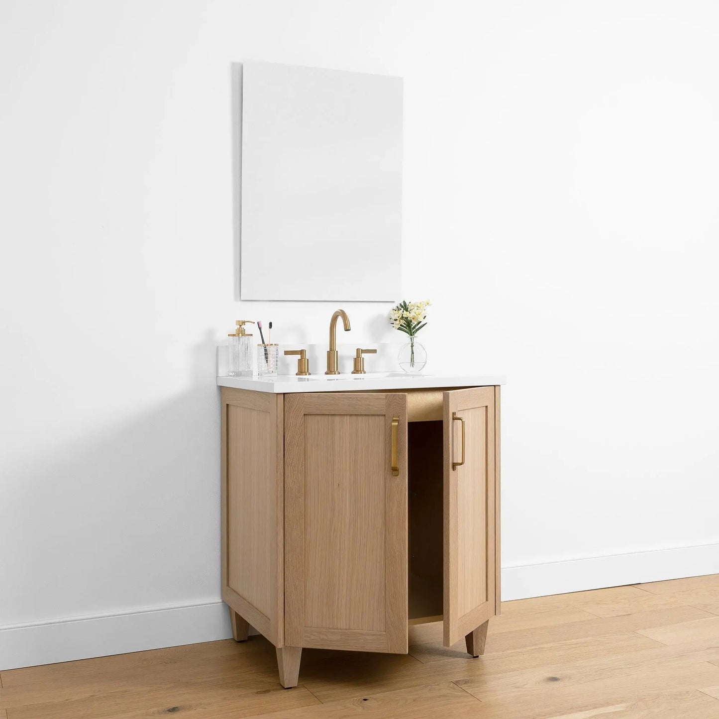 Bridgeport 30", Teodor® White Oak Vanity w/ Doors Teodor Bathroom VanityCanada