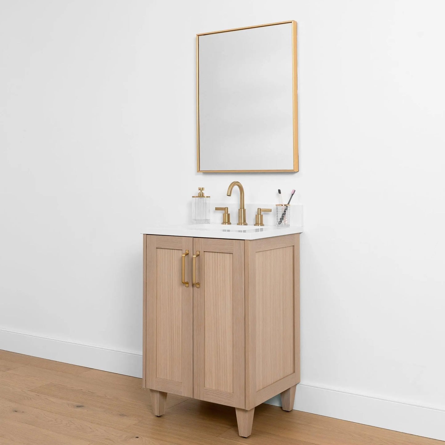 Bridgeport SLIM, 24" Teodor® White Oak Vanity w/ Doors Teodor Bathroom VanityCanada