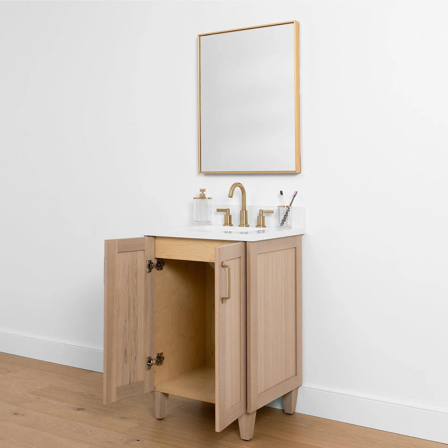 Bridgeport SLIM, 24" Teodor® White Oak Vanity w/ Doors Teodor Bathroom VanityCanada