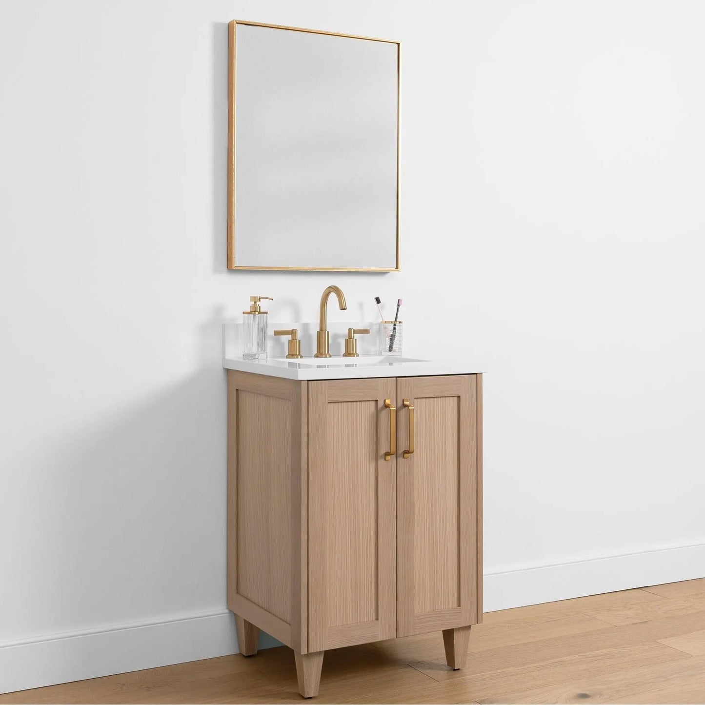 Bridgeport SLIM, 24" Teodor® White Oak Vanity w/ Doors Teodor Bathroom VanityCanada
